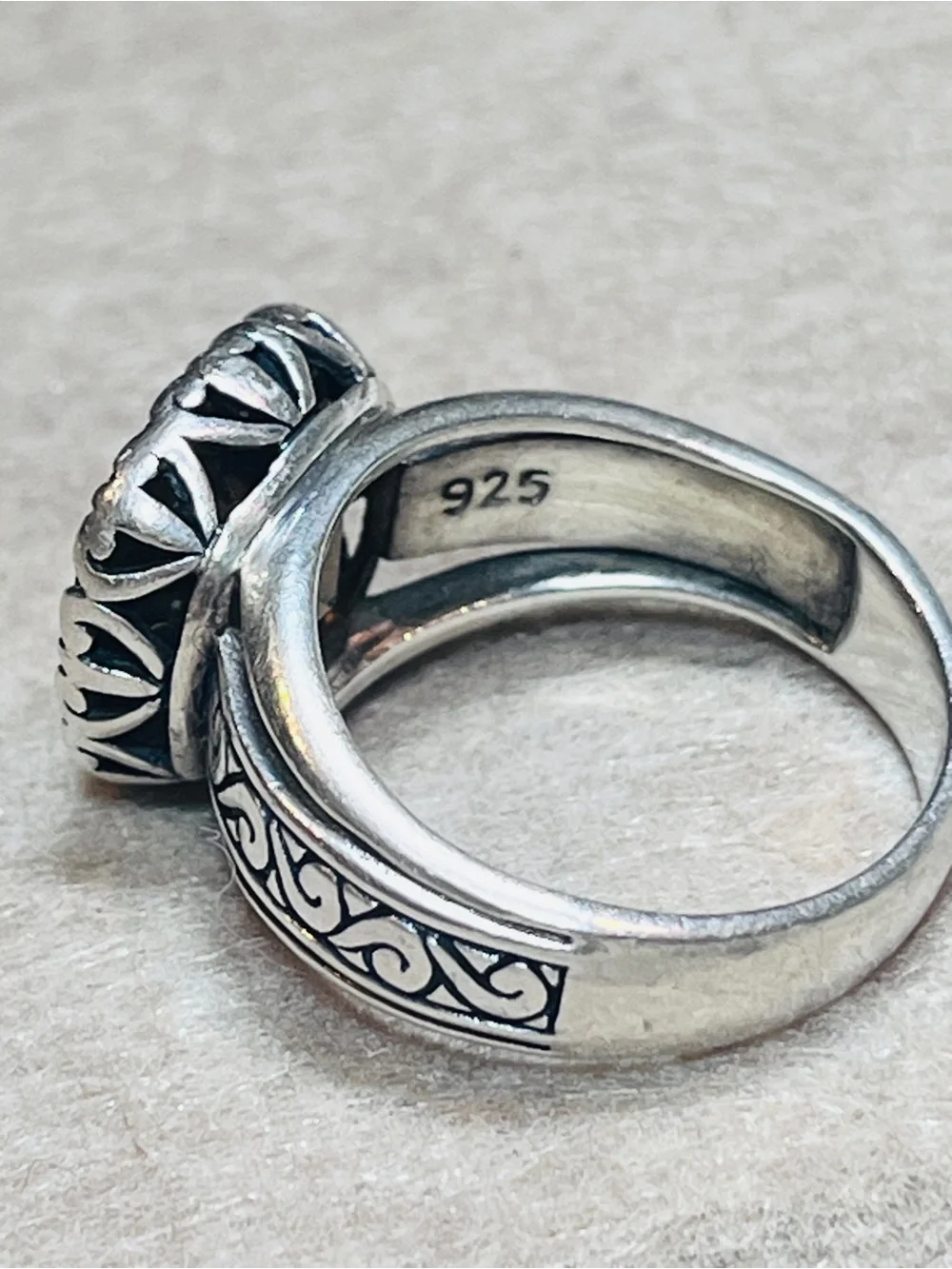 Sterling Silver Cushion Smoky Topaz Ring - Women's Gray